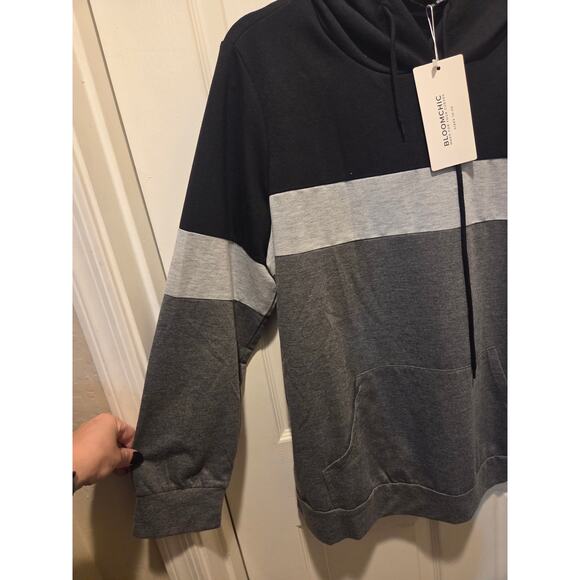 BloomChic Womens Colorblock Hoodie Sweatshirt Size US 12 NWT - Picture 4 of 4